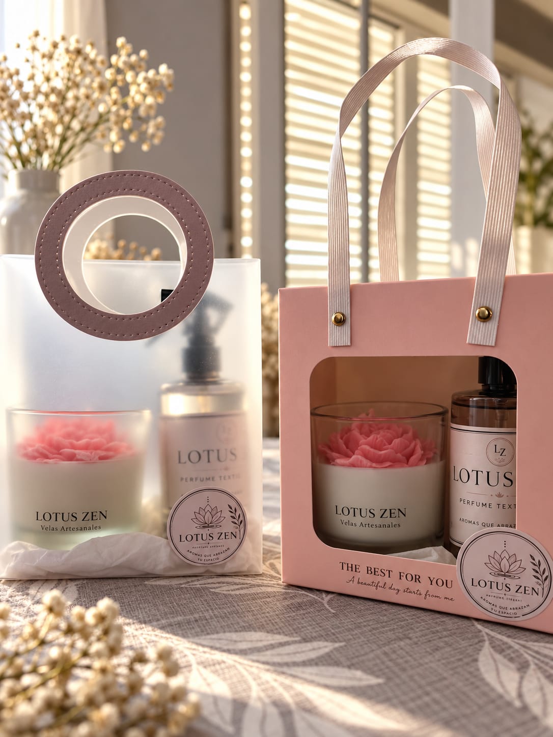 Pack vela aromática y perfume textil 250 ml Lotus Zen